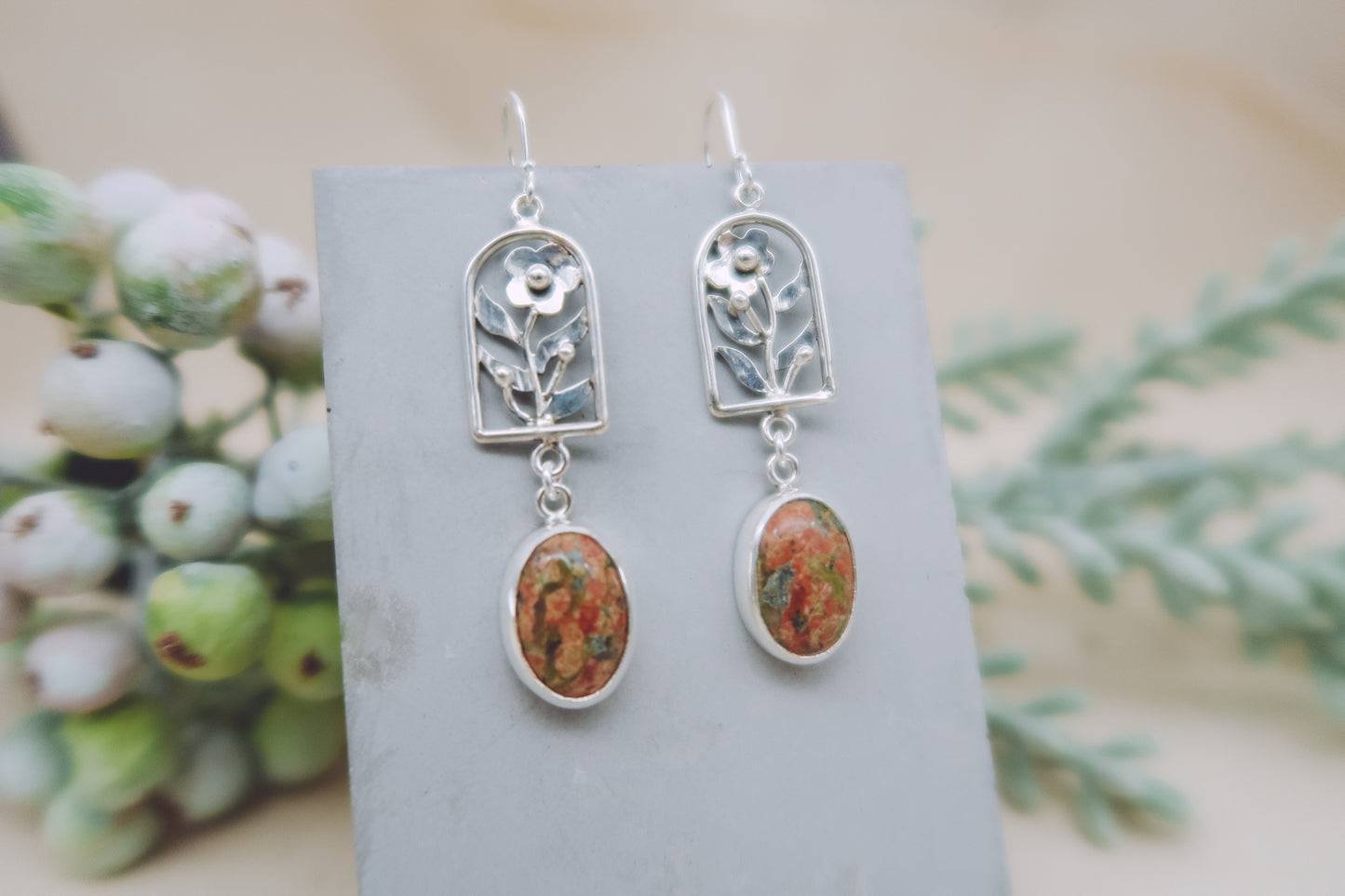 Flowers in Frame Earring