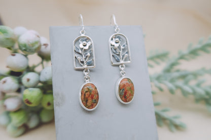 Flowers in Frame Earring