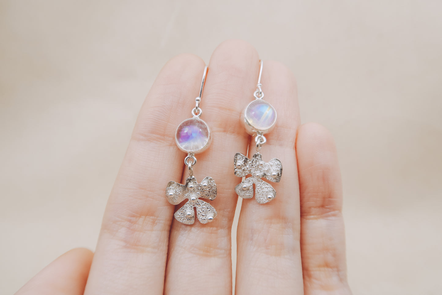 Snow Angels Under The Moon Earring